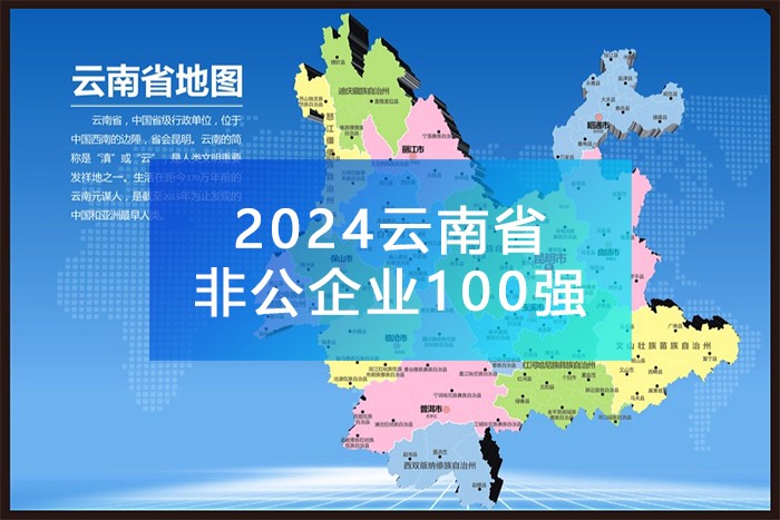 《2024云南省非公企业100强榜单》发布，附完整榜单！